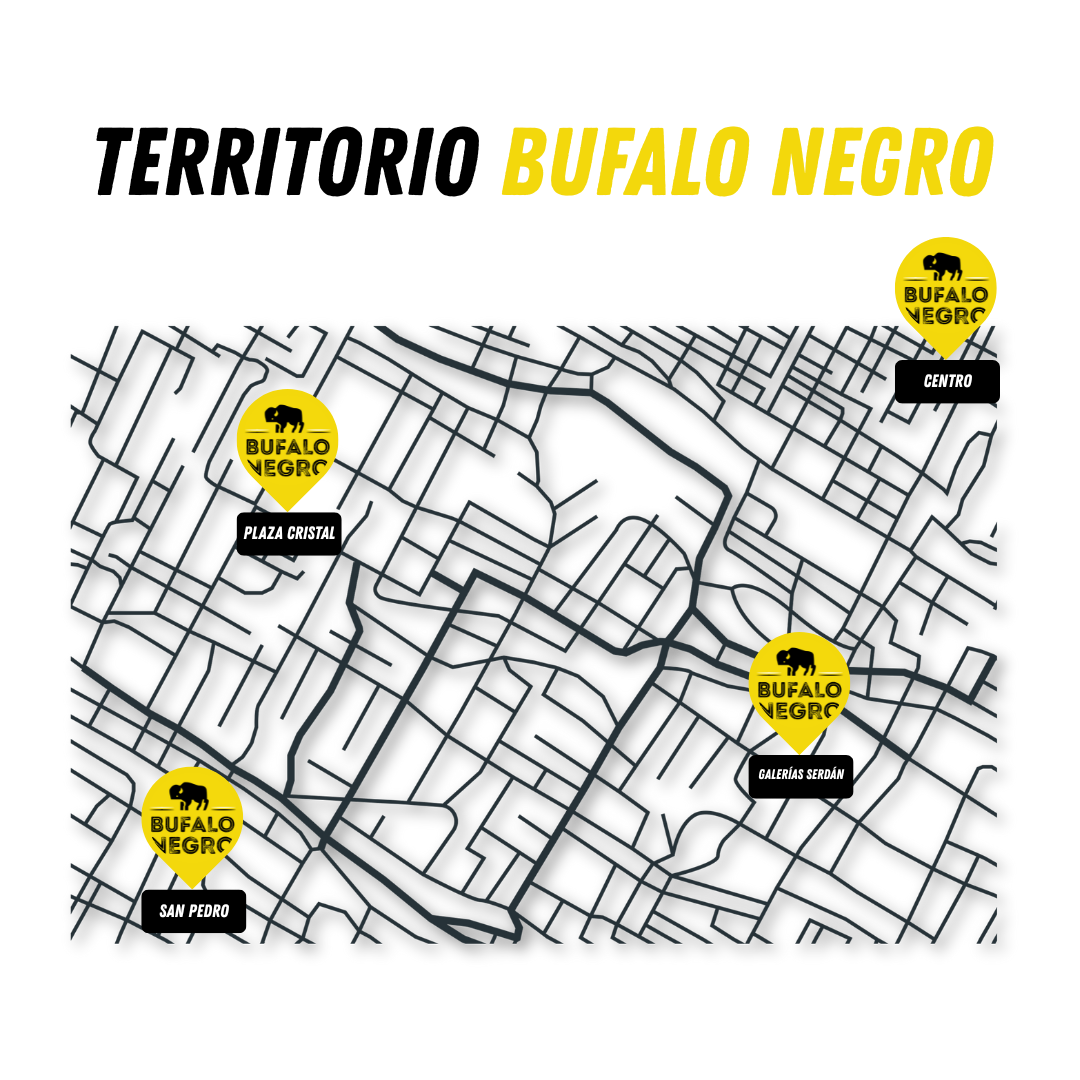 Mapa de México con Sucursales Monkey Papas